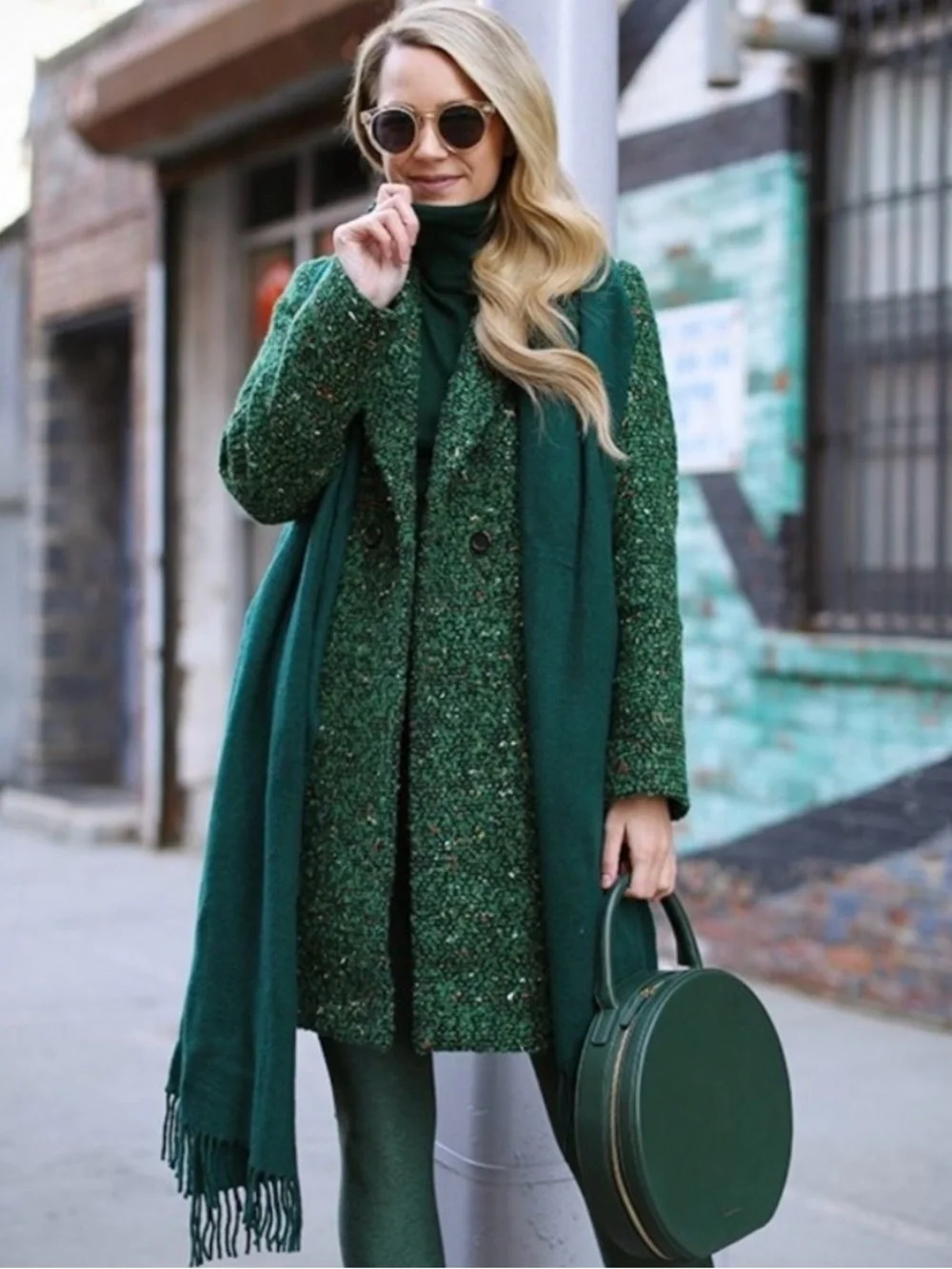 Size 6 J. Crew Green Speckled Italian Tweed Wool Blend Daphne Topcoat Jacket